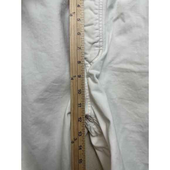 Hollister Men’s Off White Chino Shorts Top Stitched Size 32”x9” Button Fly - Picture 8 of 14